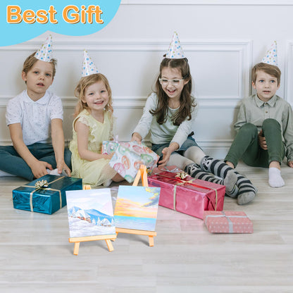 ESRICH Canvas Boards for Painting, 48 Pack Canvases for Painting 4x4 100% Cotton Small Paint Canvas Primed Acid Free Mini Blank Canvas Panels for Oil Paint,Watercolor,Acrylic Paint,Gouache&Tempera.