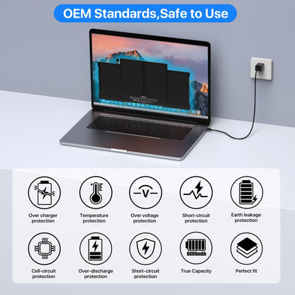 XINGLT Replacement Laptop Battery for MacBook Air 13 inch A1466(Mid 2012, Mid 2013, Early 2014, Early 2015,2017) A1369(Late 2010, Mid 2011 Version) 7200mAh,fits A1496 A1405 A1377 [Upgraded 3.0]