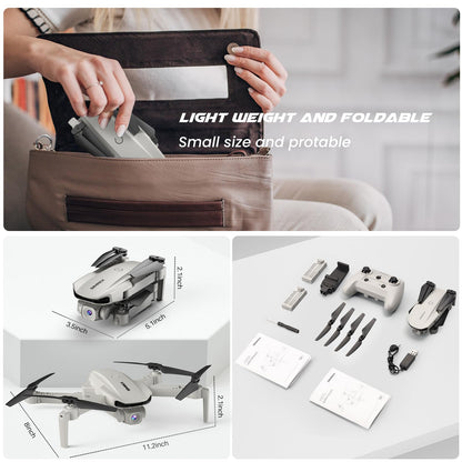 SIMREX Drone With Camera 1080P for Kids And Adults, RC Quadcopter with Altitude Hold, Mini Drone With One Key Start, Waypoint Fly, Headless Mode, 3D Flip, 3 Speeds, Remote Control Drone for Beginners