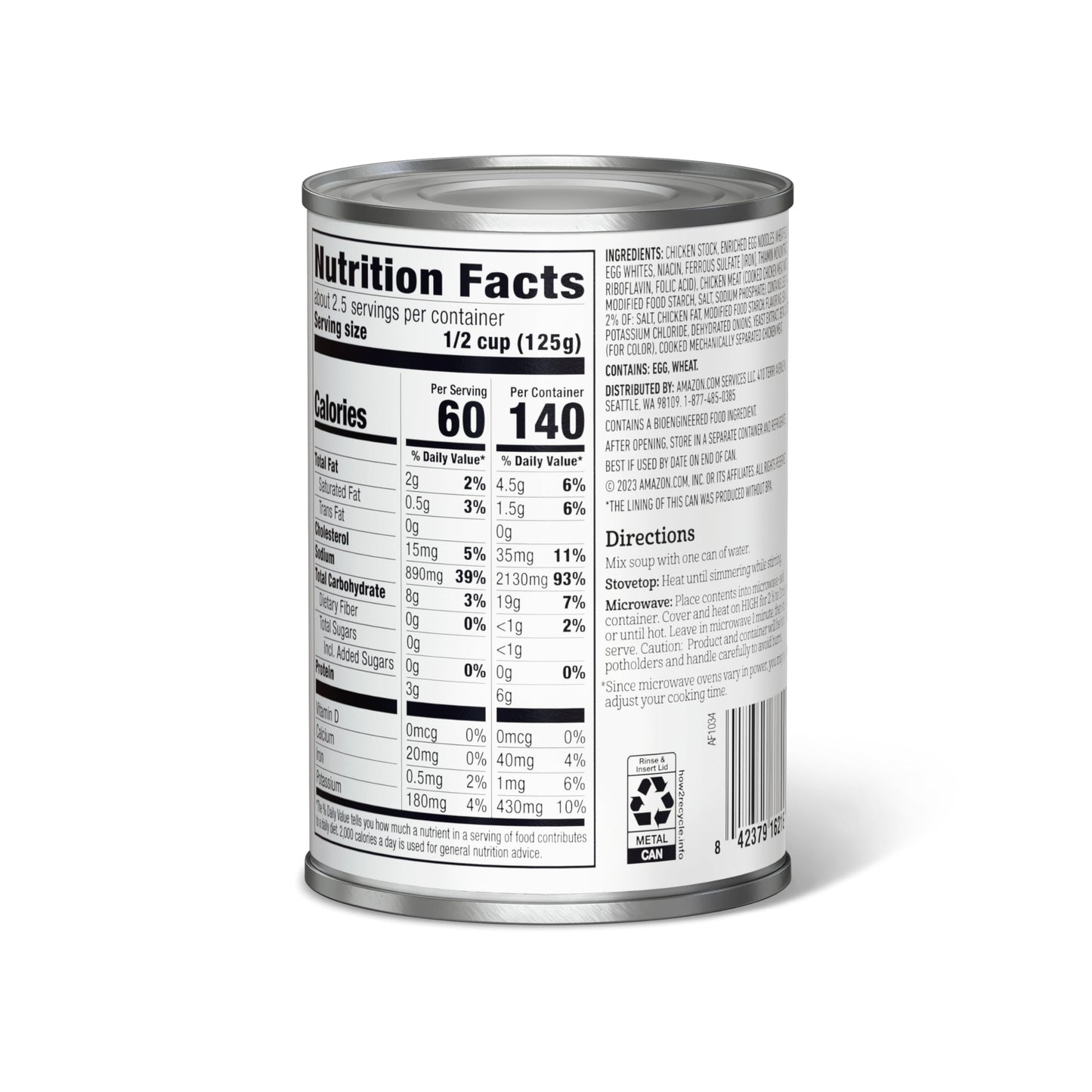 Amazon Fresh, Chicken Noodle, Condensed Soup, 10.5 Oz (Previously Happy Belly, Packaging May Vary)