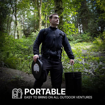 72 HRS Premium Portable Camping Toilet Seat with Lid for Camping, Hiking, Emergencies - Perfect for Emergency Preparedness, Backcountry, Car, Boat, Road Trips (No Bucket)