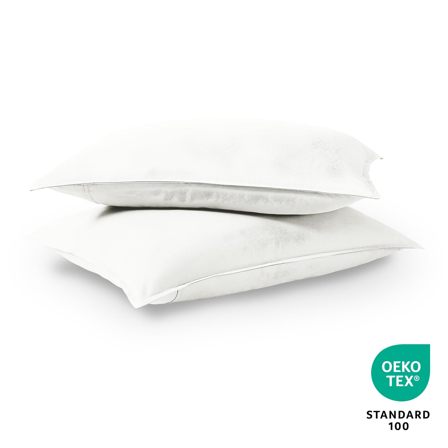 Bare Home Standard Pillow Sham Covers - Set of 2 - Premium 1800 Ultra-Soft Microfiber - Double Brushed - Stain & Fade Resistant - Bed Pillow Shams - Pillows Not Included (Set of 2, Cream)