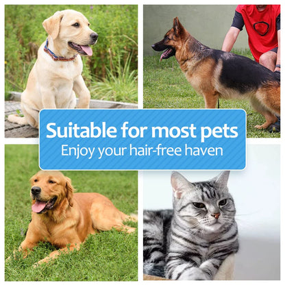 [ 2 in 1 design ] Undercoat Rake and Deshedding Tool for Dogs and Cats - Dematting Comb for Long Hair Pets, Grooming Brush to Clear Mats, Tangles and Reduce Shedding by 95%