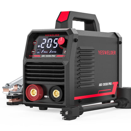YESWELDER 205Amp Stick Welder Large LED Display, Digital Inverter IGBT ARC Welding Machine, 110V/220V Dual Voltage Hot Start Portable MMA Welder Machine, Arc Force