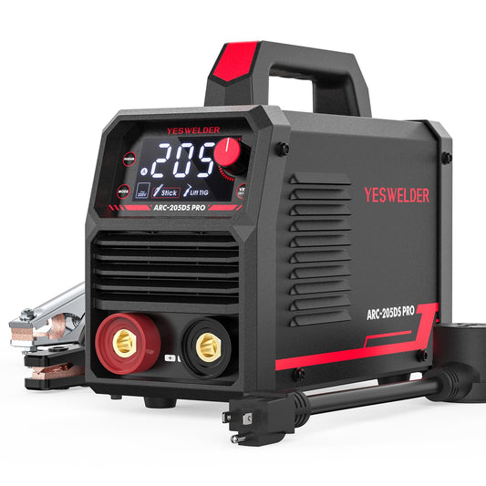 YESWELDER 205Amp Stick Welder Large LED Display, Digital Inverter IGBT ARC Welding Machine, 110V/220V Dual Voltage Hot Start Portable MMA Welder Machine, Arc Force