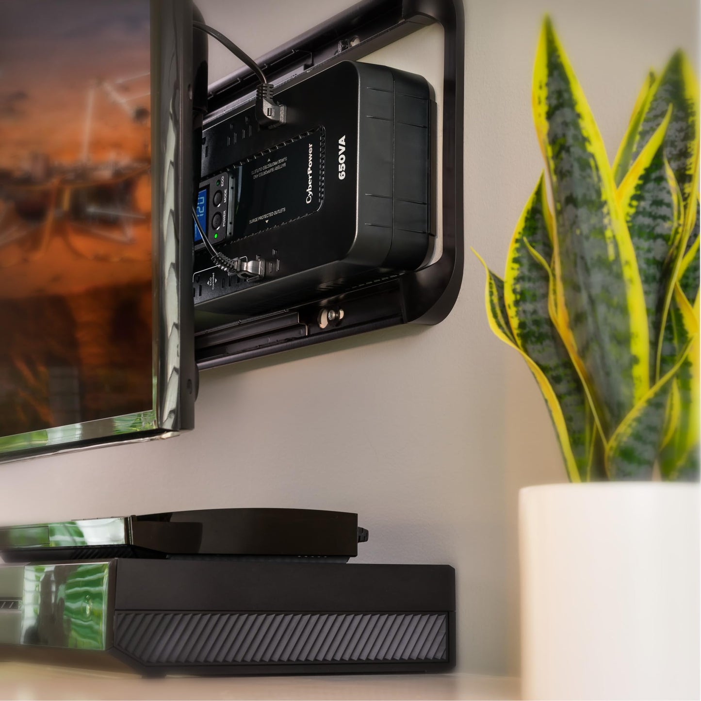 CyberPower EC650LCD Ecologic Battery Backup & Surge Protector UPS System, 650VA/390W, 8 Outlets, ECO Mode, Compact Uninterruptible Power Supply