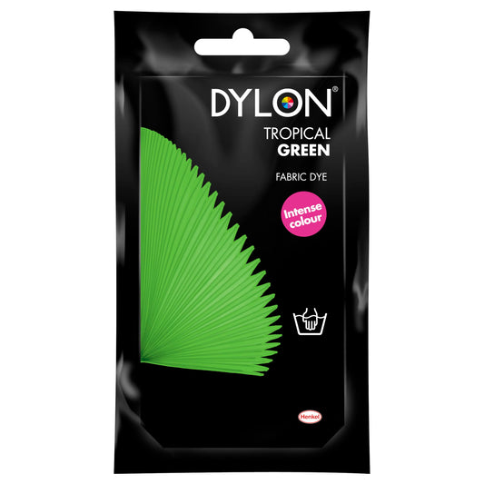Dylon Hand Fabric Dye Sachet for Clothes & Soft Furnishings, 50g – Tropical Green