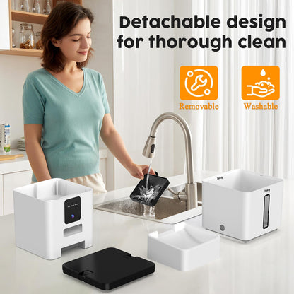 Automatic Dog Feeder with Camera WiFi: 33 Cups 5G App Control Easy Setup Cat Food Dispenser - HD 1080P Video Recording Timed Pet Feeder for Cat Dog Small-Pet