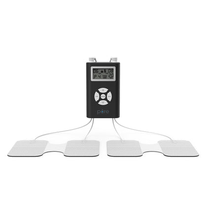 Pure Enrichment PurePulse Duo Dual Channel TENS & EMS Combo Muscle Stimulator - 14 Modes for Chronic Pain Relief, Adjustable Treatment Timer, Includes Reusable Electrode Pads, Storage Bag, & More