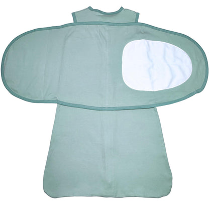 Enrich YLife Swaddle Sack for Baby Babies 3-Ways Adjustable Swaddling Sleeping Bag Cotton Wearable Blanket for Newborn Boys and Girls (Cyan, 3-6 Months)