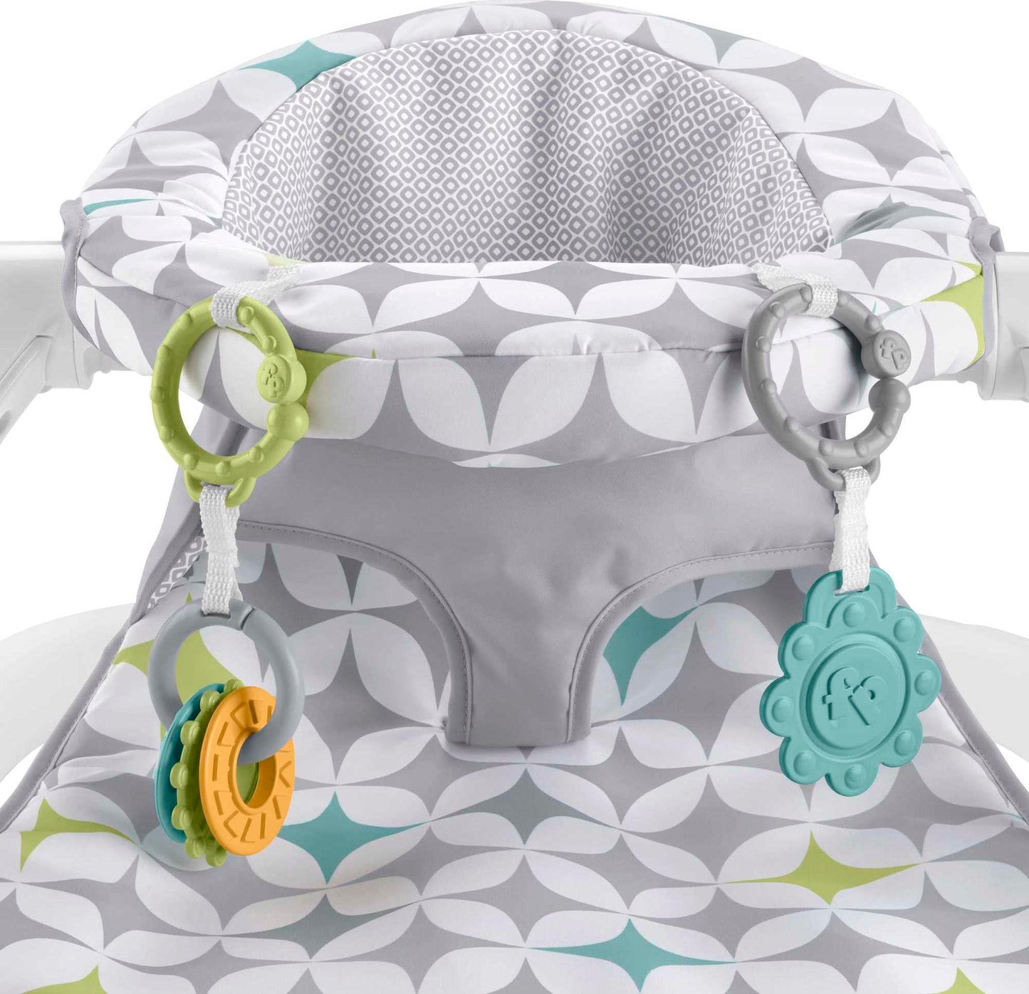 Fisher-Price Portable Baby Chair Sit-Me-Up Floor Seat With Developmental Toys & Machine Washable Seat Pad, Starlight Bursts