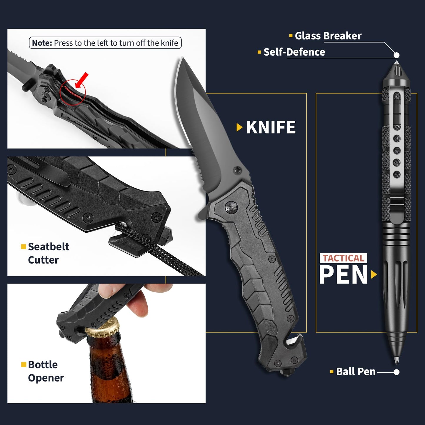 ASTNES Gifts for Men Him Dad, Survival Kits and Equipment 14 Pcs, Christmas Stocking Stuffers, Anniversary Birthday Gifts for Husband Boyfriend Guy, Camping Essentials, Cool Gadgets for Men