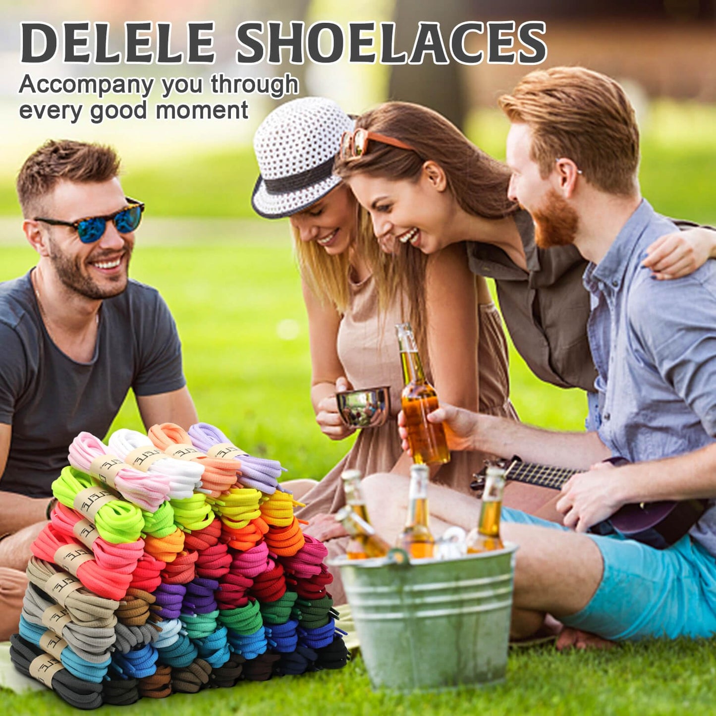 DELELE 2Pair Oval Shoes laces 42 Colors Half Round 1/4" Athletic ShoeLaces for Sport/Running Shoes Shoe Strings White -45 inch