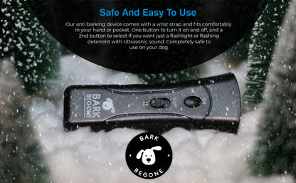 Bark Begone 2023 Ultrasonic Dog Bark Deterrent & Behavior Corrector - Stop Barking, Jumping, Aggression Without Yelling - Just Point & Press! Backed by Kevin Harrington from Shark Tank