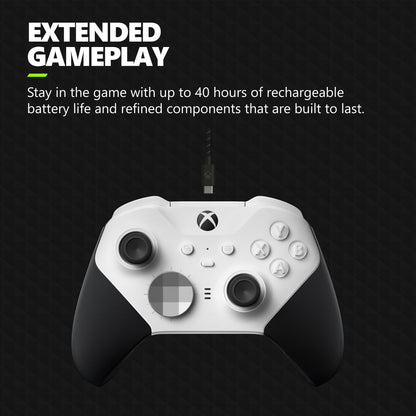Xbox Elite Series 2 Core Wireless Gaming Controller – White Series X|S, One, Windows PC, Android, and iOS