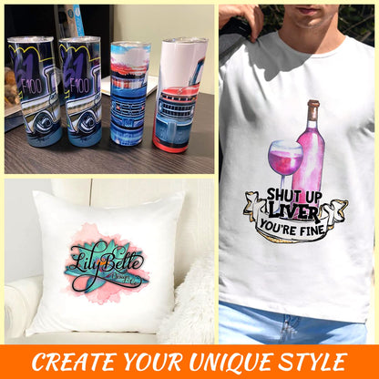 Sublimation Ink for Epson ET2400 ET2720 ET4800 ET-2803 ET-2800 ET-2840 ET-4700 ET-2760 ET-2750 ET-2850 ET-15000 Inkjet Printers Sublimation Ink Refilled Bottles for Heat Transfer Mug T Shirts