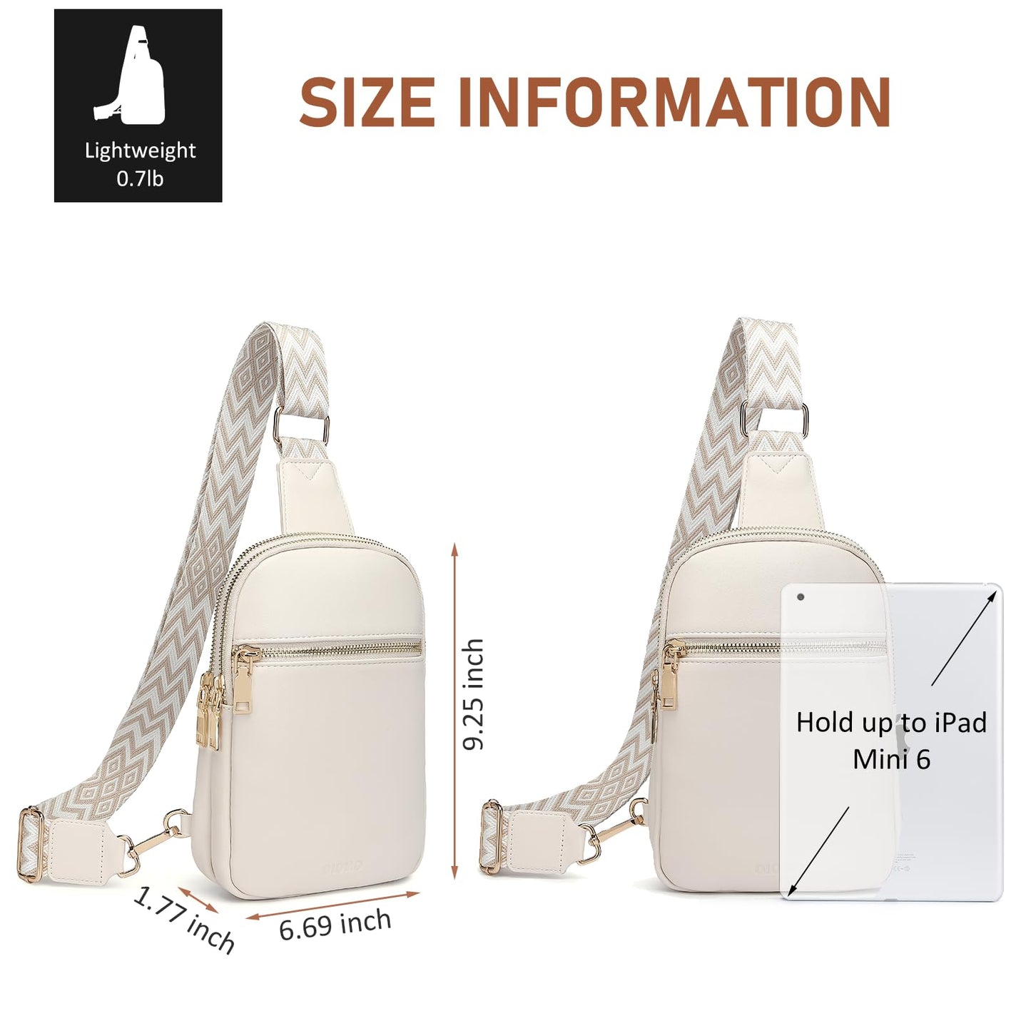 DIOMO Anti Theft Small Sling Bag for Women Cross Body Bag Trendy, RFID Fanny Packs Vegan Leather for Women Travel Belt Purse