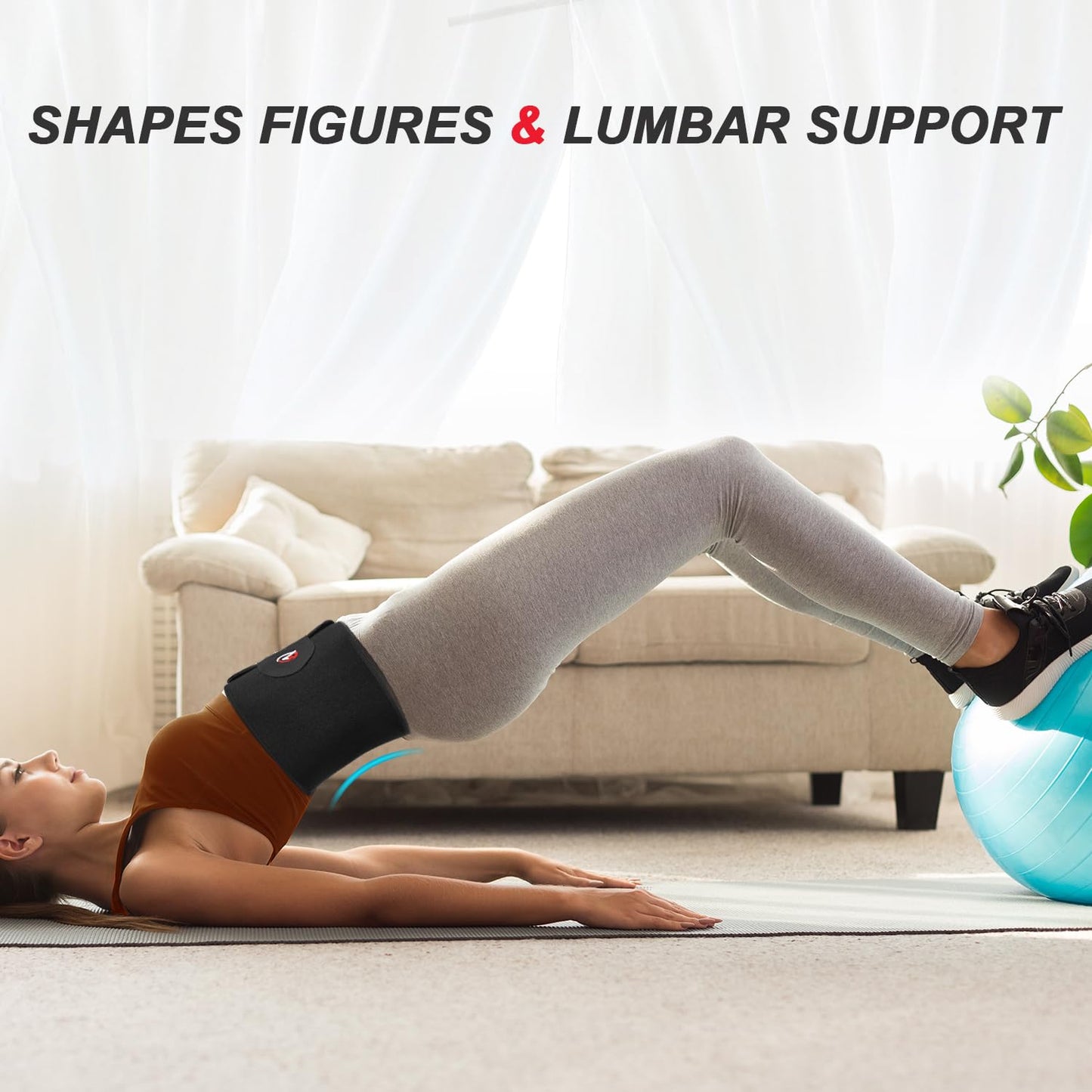 Viyafit Waist Trimmer Belt, Premium Waist Trainer for Women & Men Weight Loss Red