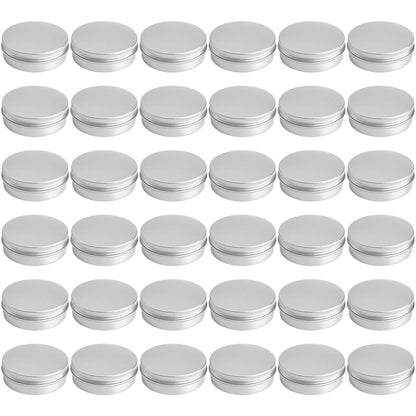 Tosnail 36 Pack 4 oz Aluminum Round Tins Empty Tins Candle Tins Spice Tins with Screw Top Lids
