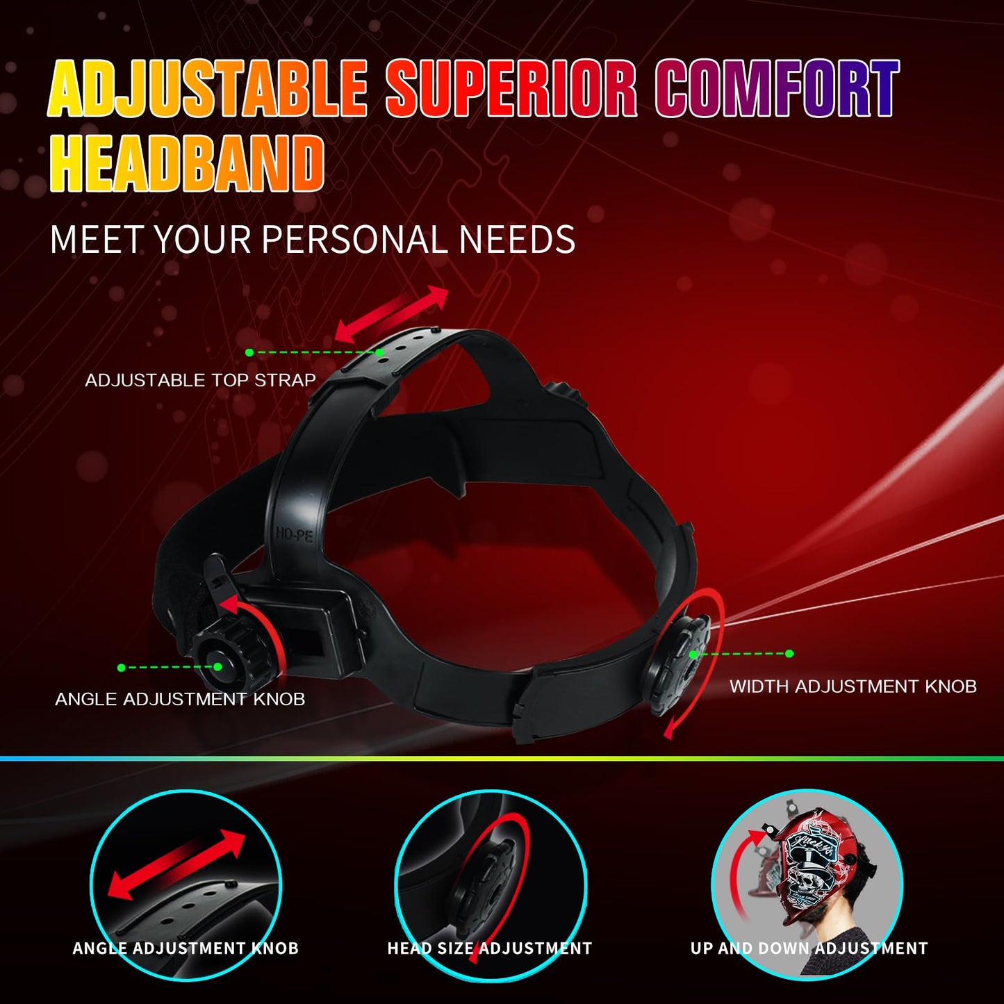 TRQWH Welding Helmet with Light True Color Auto Darkening Welding Helmets for Men Solar Powered Welding Hood with 2 Arc Sensor Wide Shade 4/9-13 for TIG MIG ARC Cool Welder Mask (TRQ-HD12)