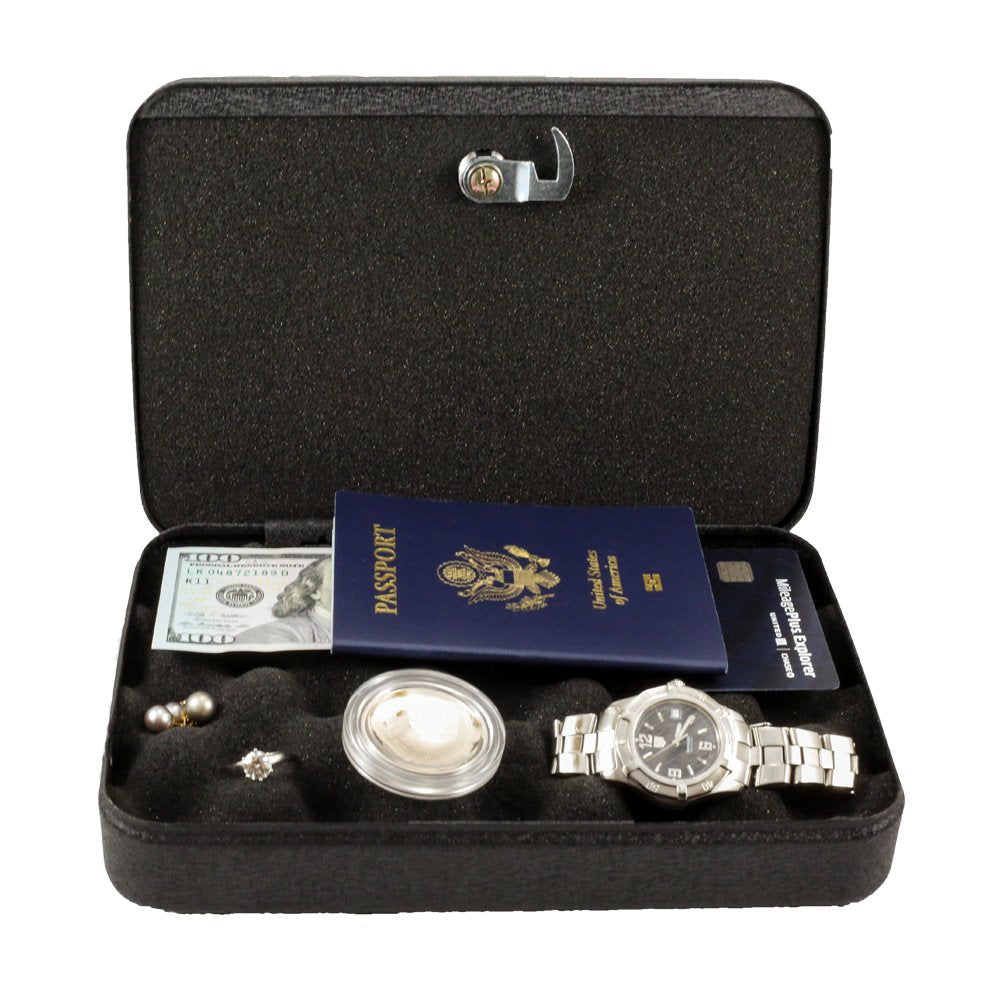 FSDC (Firearm Safety Devices) - FSDC-MLC5200 Keyed Steel Lockable Gun Case & Security Box – Heavy-Duty Powder Coated Steel – TSA Approved – Compact for Easy Storage