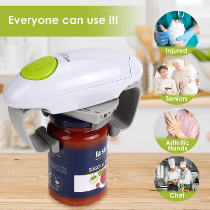 Electric Jar Opener For Seniors With Arthritis,Electric Bottle Opener,Jar Opener For Weak Hands,The Hands Free