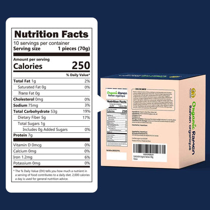 SUNGIVEN Organic Ramen Noodles Healthy Low Sodium Ready in 3 Minutes Non-Fried Instant No Additives or Preservatives 2.46 OZ (Pack of 10)