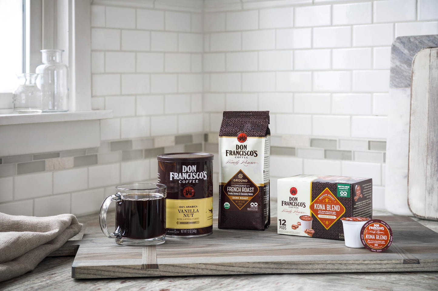 Don Francisco's Butterscotch Toffee Ground Flavored Coffee: Rich 100% Arabica Beans with Sweet Buttery Aroma - Family-Crafted for Delightful Mornings (12 oz Can)