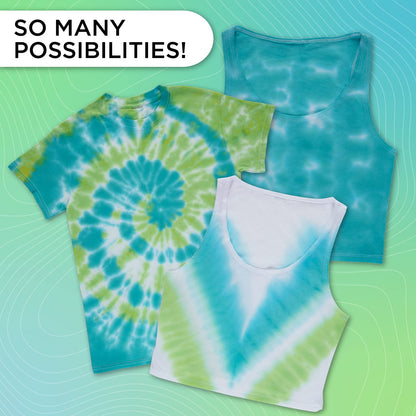 Tulip One Step Tie Dye Kit: Mini Neon Kit in Teal and Green