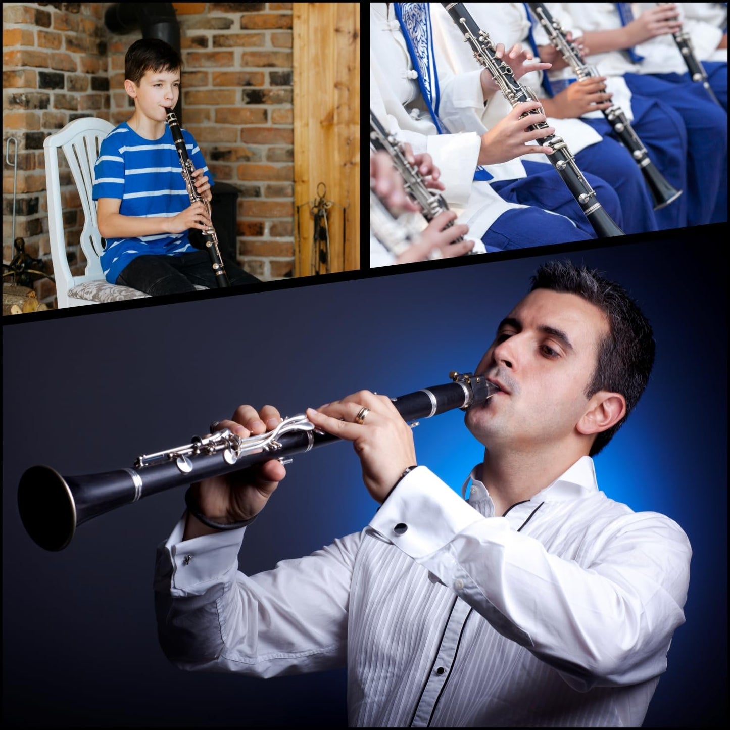 SUEWIO Bb Clarinet Traditional Reeds, Strength 2.5, 10 Pack with Portable Case