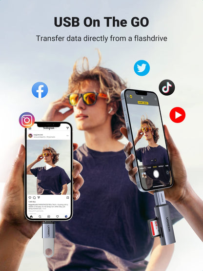 UGREEN USB to USB C Adapter 10Gbps,2 Pack USB C to A Adapter Compatible with iPhone 16 15 Pro/Samsung/MacBook Pro/Air/iPad Pro,Thunderbolt 4/3,Gray