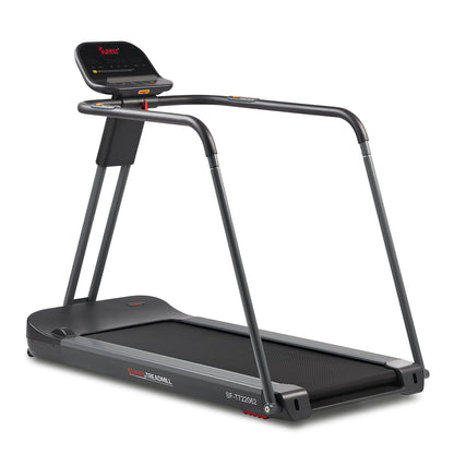 Sunny Health & Fitness Endurance Cardio Running Walking Treadmill with Extended Safety Handrails, Low-Impact, Low Wide Deck and SunnyFit® App Enhanced Bluetooth Connectivity SF-T722062