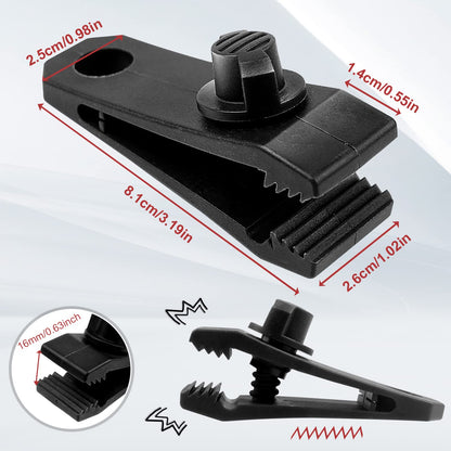 Tarp Clips Heavy Duty Lock Grip Clamps Thumb Screw Tent Clip Secures Tarps Awning Clamp Set for Camping Tarps Awnings Caravan Canopies Car Covers Swimming Pool Covers Boat Cover etc. (12)
