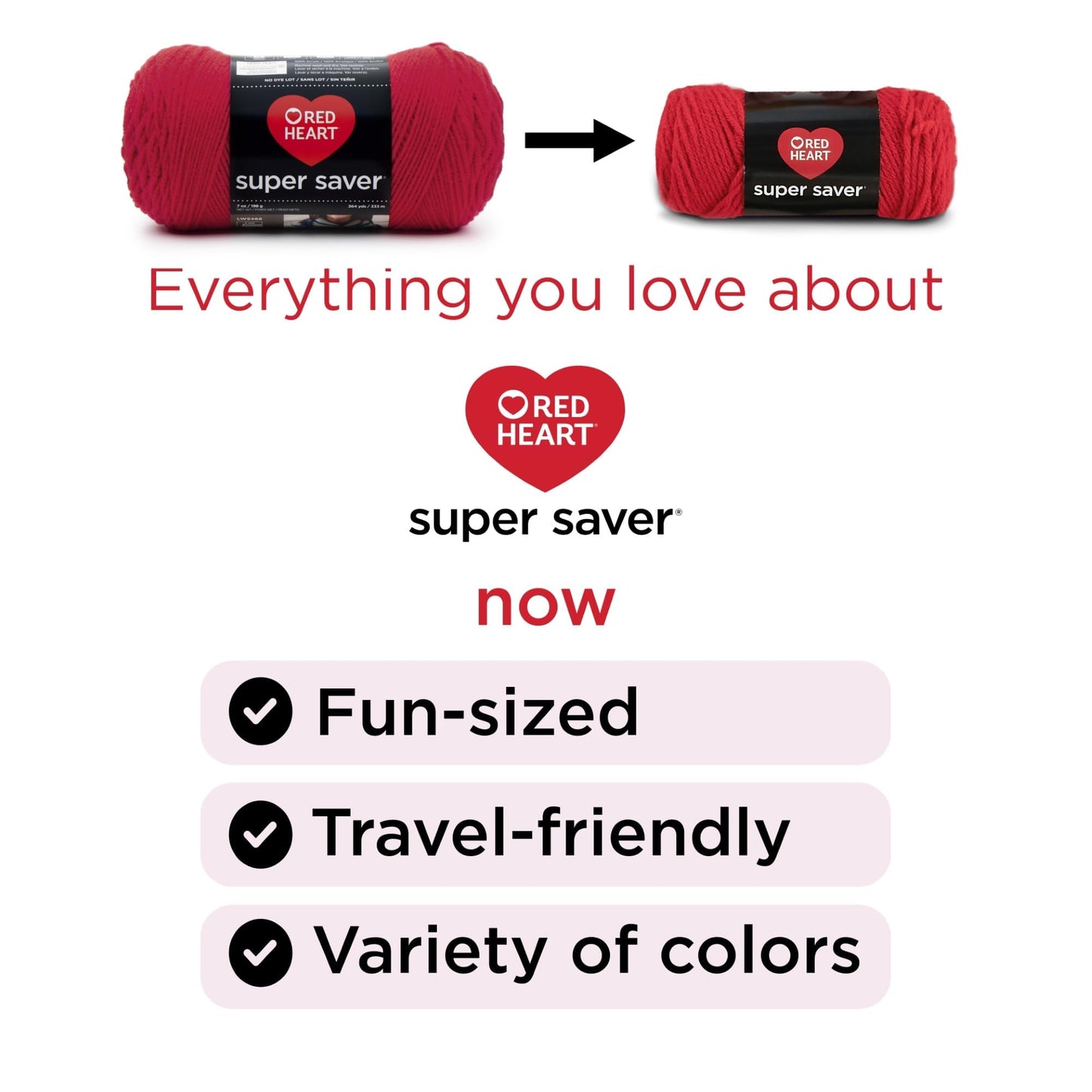 Red Heart Super Saver Super Yarn Craft Kit for Crochet & Knitting & Amigurumi Projects