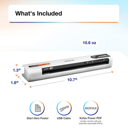 Epson RapidReceipt RR-70W Wireless Mobile Color Receipt & Document Scanner with ScanSmart AI PRO Receipt Management & PDF Software for PC & Mac