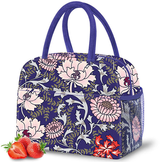 DALINDA Lunch Bag Lunch Box for Women Men Reusable Insulated Lunch Tote Bag,Leakproof Thermal Cooler Sack Food Handbags Case High Capacity for Travel Work Picnic Beach,Orchid