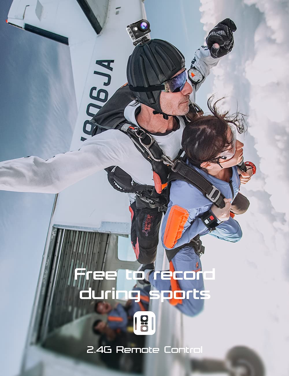 Apexcam Action Camera 4K with 64G SD Card Sport Cameras 20MP 131FT Waterproof Underwater Camera 170°Wide-Angle WiFi Camera with 2.4G Remote Control, 2 Batteries, Mounting Accessories Kits