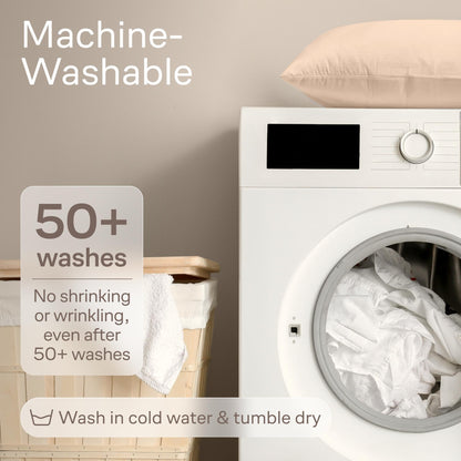 Ultra Soft Pillow Protectors with Zipper Standard Size - Set of 4 Breathable Pillow Covers - 100% Protection Against Stains, Dust & Dirt - Machine Washable (Beige)