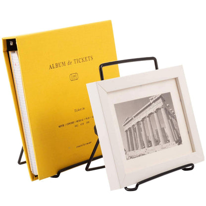 VOVIGGOL Adjustable Tablet Stand Holder, Non-Slip Foldable Holder Cradle Fit for 9-12.9" Tablets, iPad, Samsung and Kindle Fire, Display Stands Picture Frame Stand for Photos (Large Black)