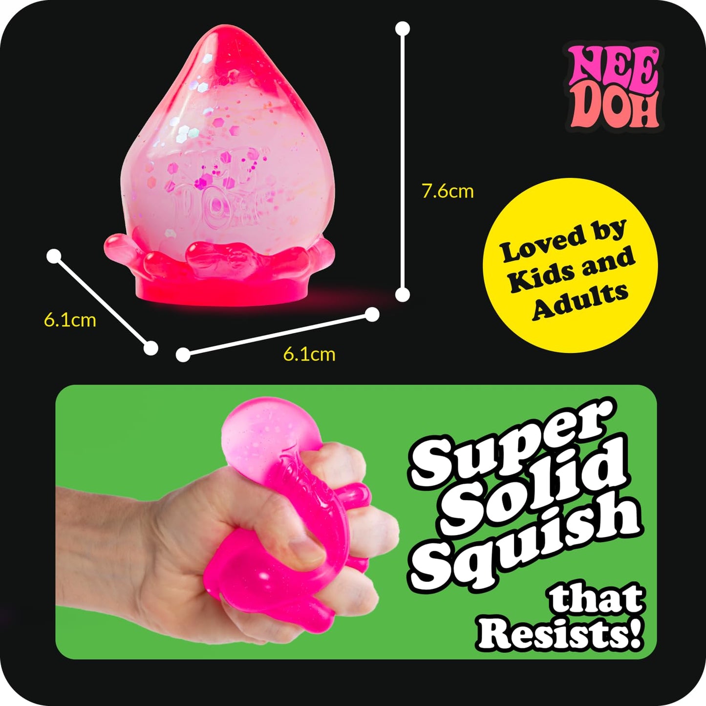 Schylling NeeDoh Dream Drop - Sensory Squeeze Toy with Dreamy Smooth Squeeze - 3" Tall - Color May Vary (Pack of 1)