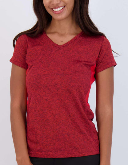 Real Essentials 5 Pack: Women's Dry Fit Short Sleeve V Neck Workout Top - Fitness Pilates Gym Athletic Yoga T-Shirt (Plus Available), Set 3, XL