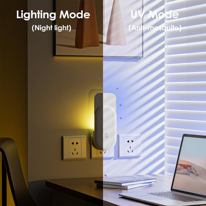 Flying Insect Trap, 2 in 1 Indoor Plug-in Fruit Fly Trap, 1 Trap White and 6 Glue Cards, Fruit Fly Traps for Gnat, Moth, Mosquito, Suitable for Every Part of The Home