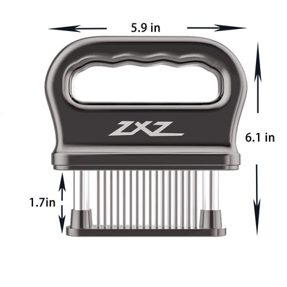 ZXZ Meat Tenderizer, 48 Stainless Steel Sharp Needle Blade, Heavy Duty Cooking Tool for Tenderizing Beef, Turkey, Chicken, Steak, Veal, Pork, Fish.