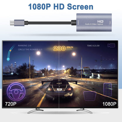 Guermok Video Capture Card, 4K USB3.0 HDMI to USB C Capture Card for Streaming, 1080P 60FPS, Compatible with iPad Mac OS Windows, Quest 3, OBS, PS5/4, Switch2/1, Xbox, Camera (Silver)