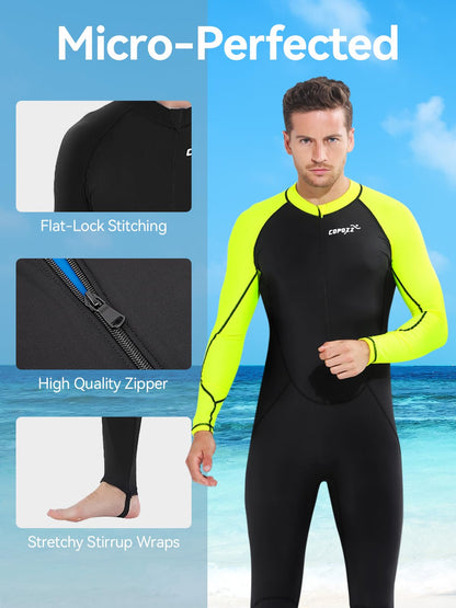 COPOZZ Mens Wetsuit – Full Body UV Protection Wet Suit for Surfing, Diving & Snorkeling