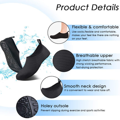 DigiHreo Water Shoes Barefoot Quick-Dry Outdoor Beach Swim Sports Aqua Yoga Socks Slip-on for Women Men