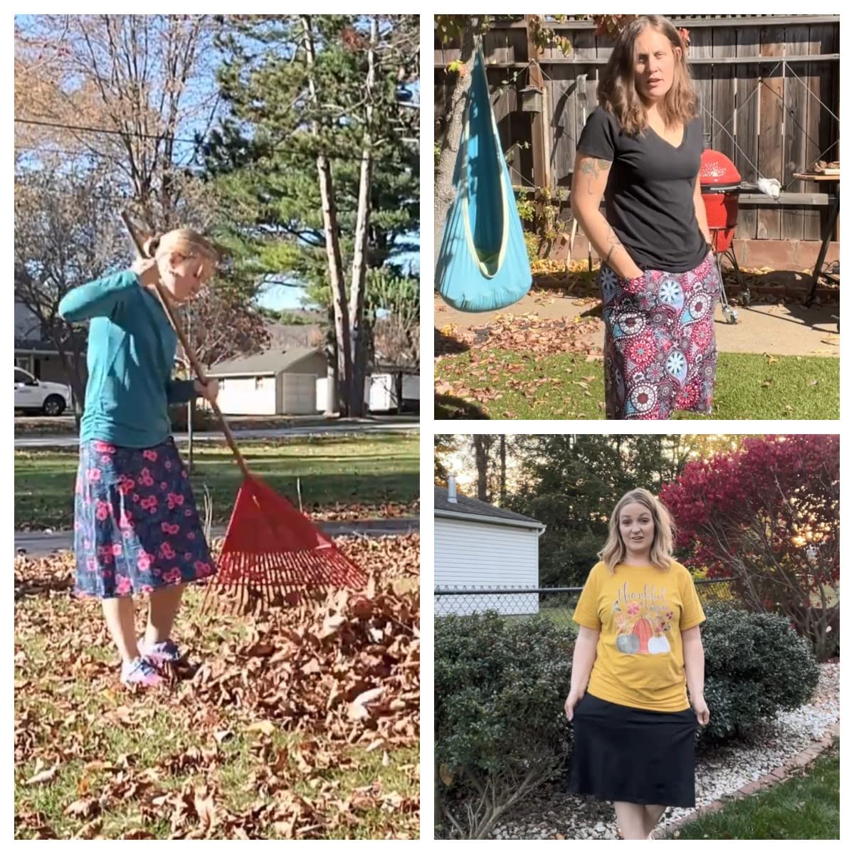 CZRLHYT Women's Skorts Skirts 25" Knee Length Modest Athletic Skirts with Pockets Sunflower S