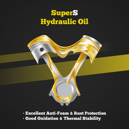 Super S Anti-Wear AW32 Hydraulic Oil for Log & Wood Splitters, Gear & Compressor Oil- Rust & Corrosion Protection- 1 Gallon