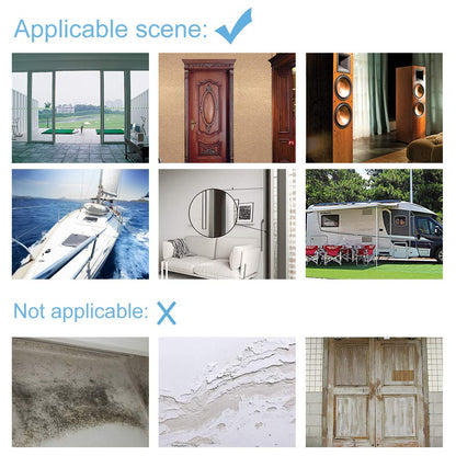 Seal Foam Tape,1/2 Inch W x 1/8 Inch T Weather Stripping for Door and Window,High Density Single Sided Closed Cell Door Insulation Weather Strip, 3 Rolls Total 50FT Black