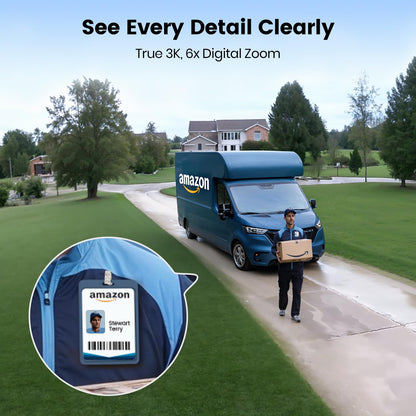 AOSU Solar Security Cameras Wireless Outdoor - 3K 5MP Home Security Camera, 360° Panoramic View, 400-Lumen Floodlight Camera, Color Night Vision, WiFi Cameras, Auto Tracking, AI Human Detection,2 Pack